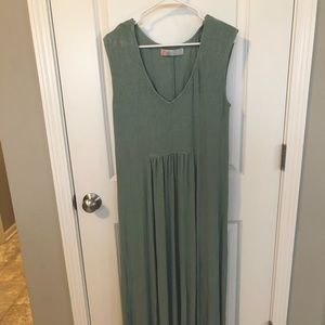 L Free People Beach Seafoam Jersey Maxi Dress